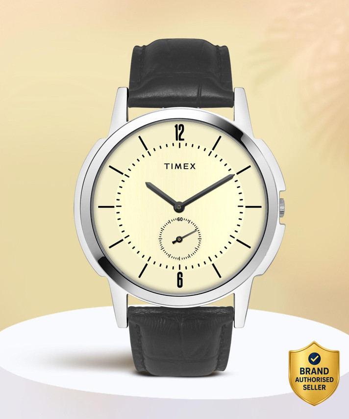 TIMEX Round 44mm Beige Dial Analog Watch  - For Men TWB2G01SMU01